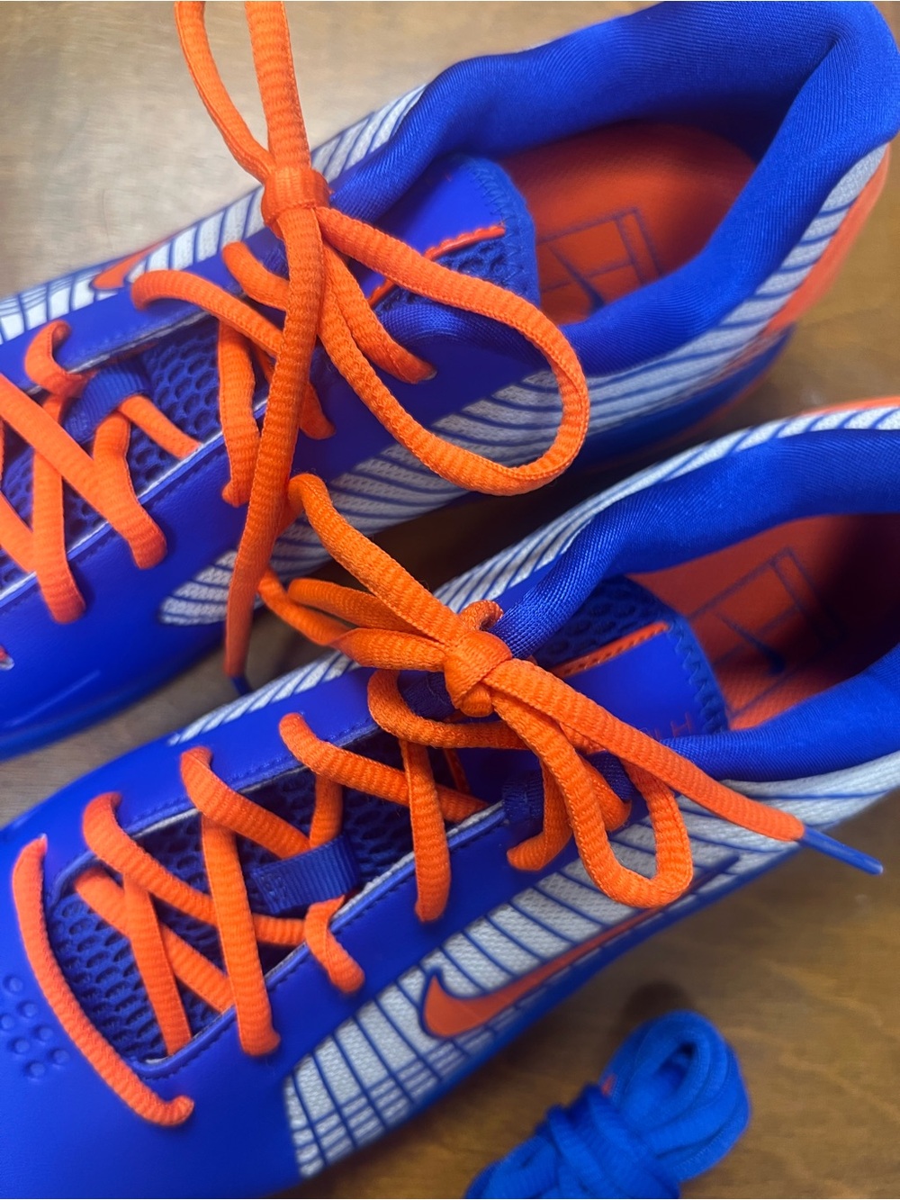 NIKE COURT air ZOOM vapor 12 racer blue safety orange 7.5 NEW